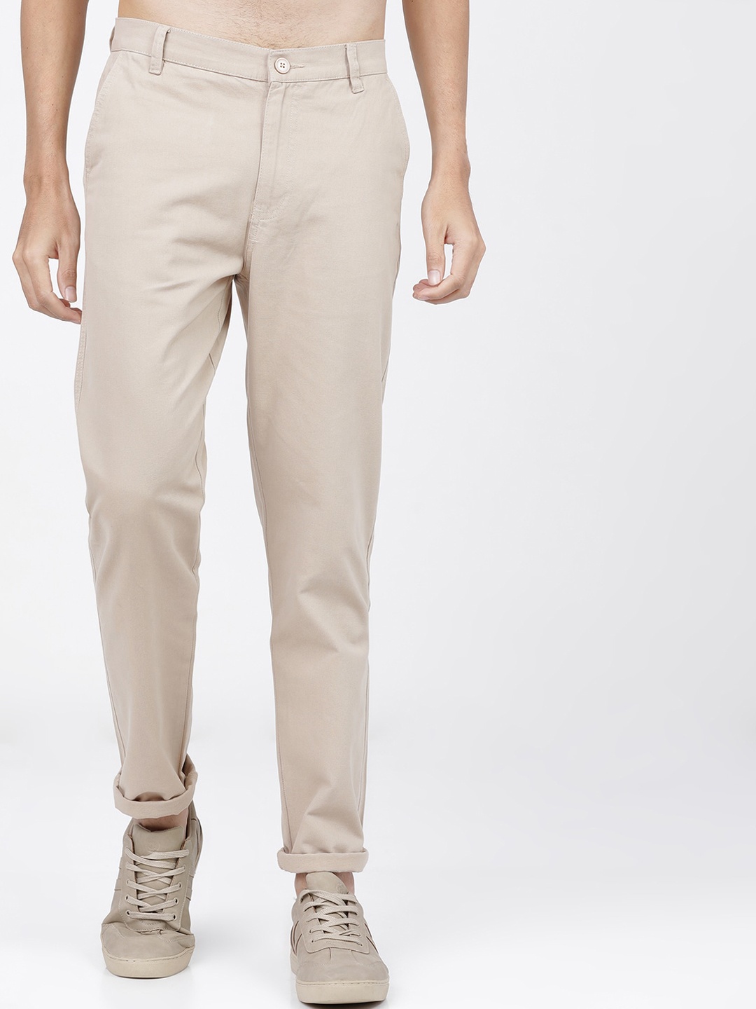 

KETCH Men Beige Slim Fit Chinos Trousers