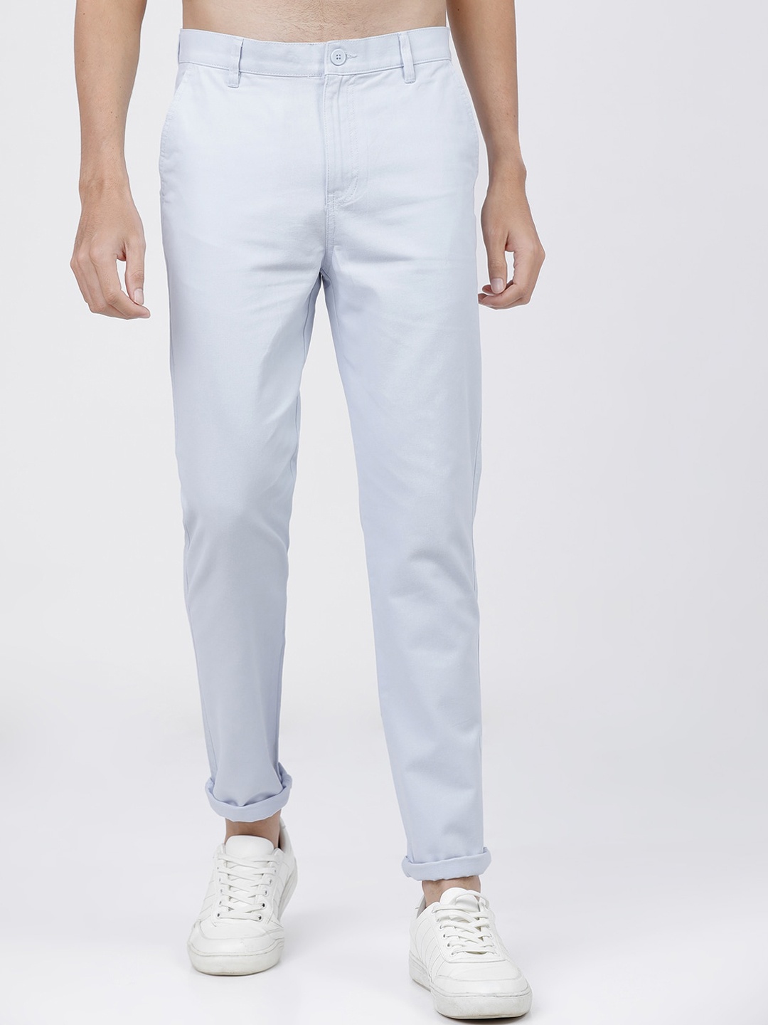 

KETCH Men Blue Slim Fit Cotton Trousers