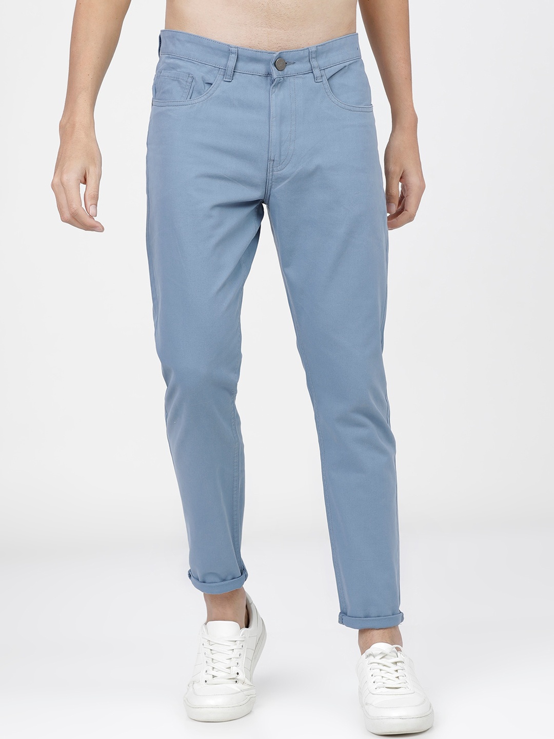 

KETCH Men Blue Tapered Fit Easy Wash Chinos Trousers