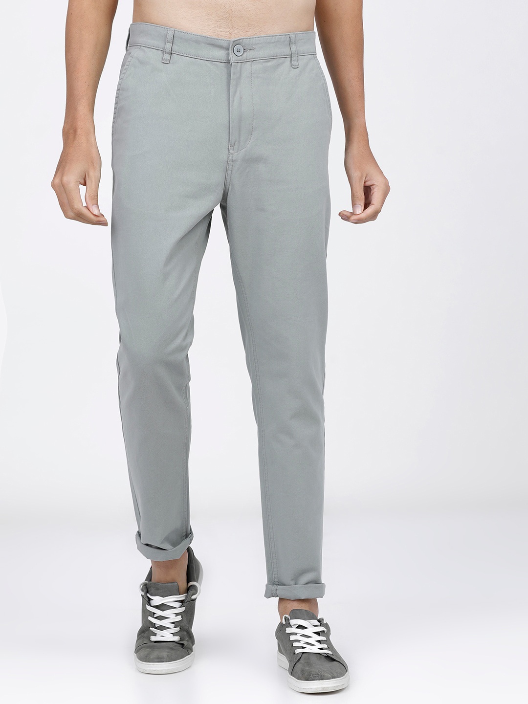 

KETCH Men Grey Slim Fit Trousers