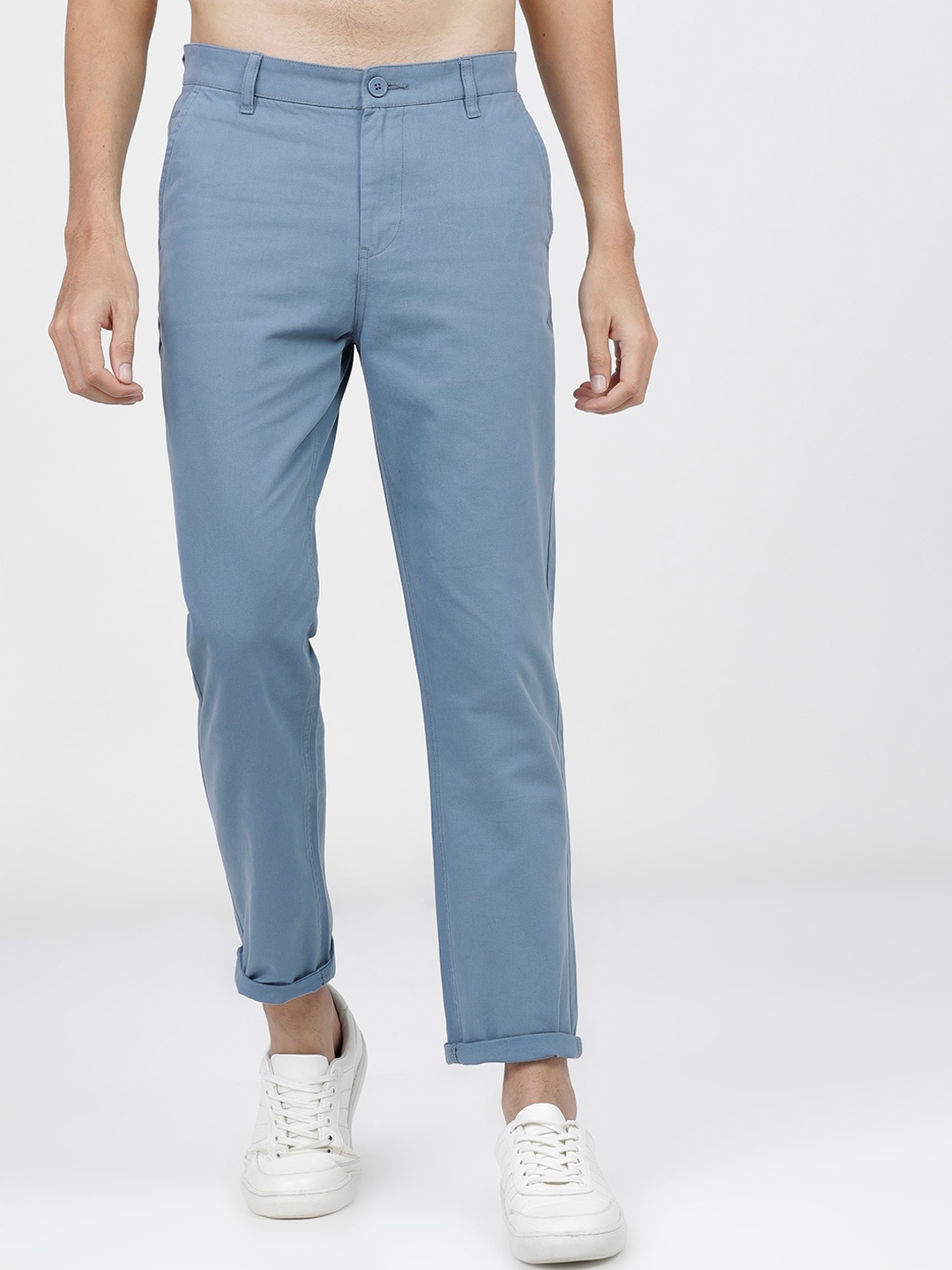 

KETCH Men Blue Slim Fit Easy Wash Trousers