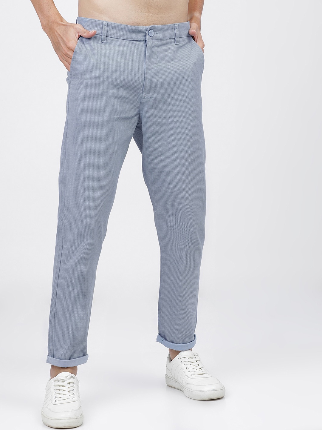 

KETCH Men Blue Slim Fit Cotton Chinos Trousers