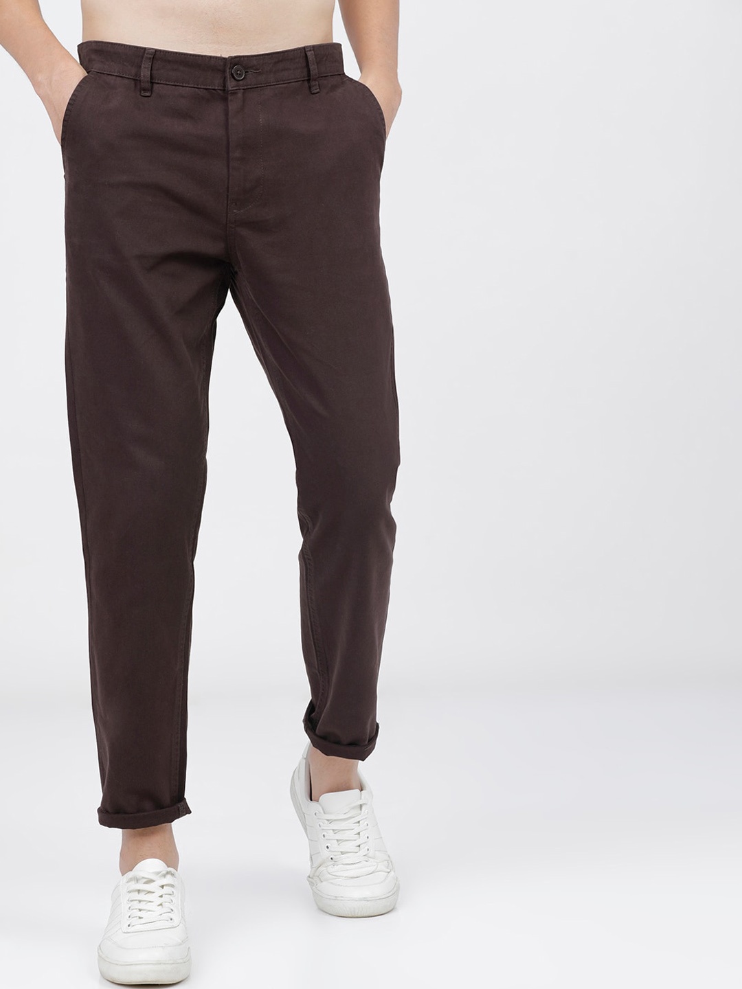 

KETCH Men Brown Slim Fit Cotton Chinos Trousers