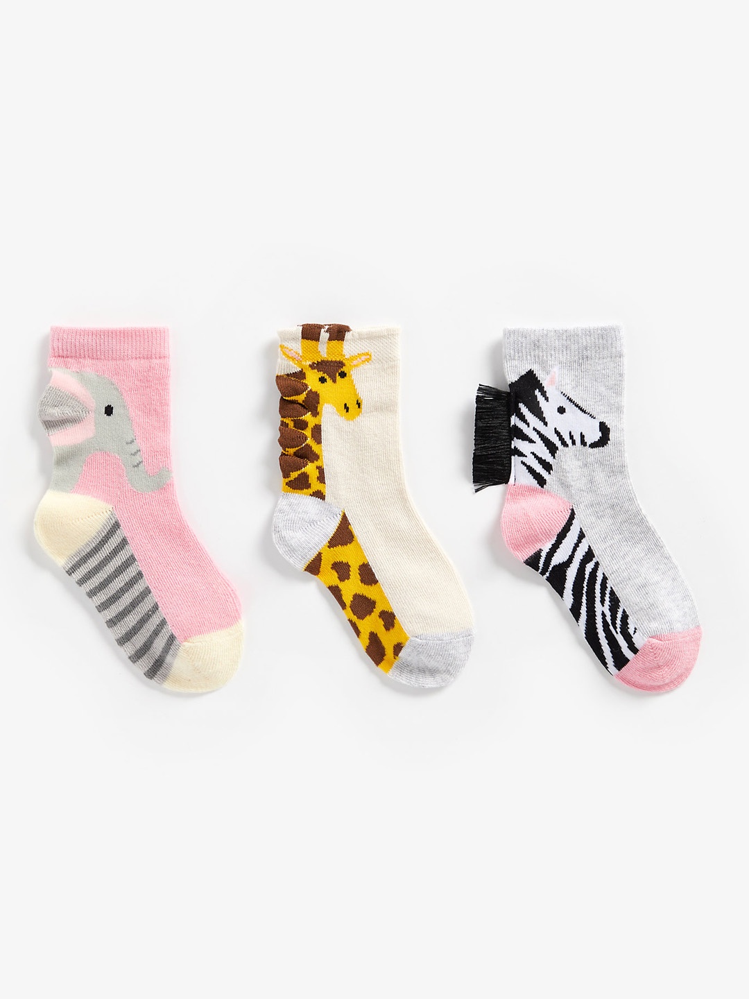 

Mothercare Infant Girls Pack Of 3 Multicoloured Above Ankle Socks, Multi