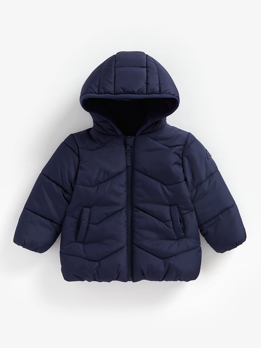 

mothercare Boys Navy Blue Solid Puffer Jacket