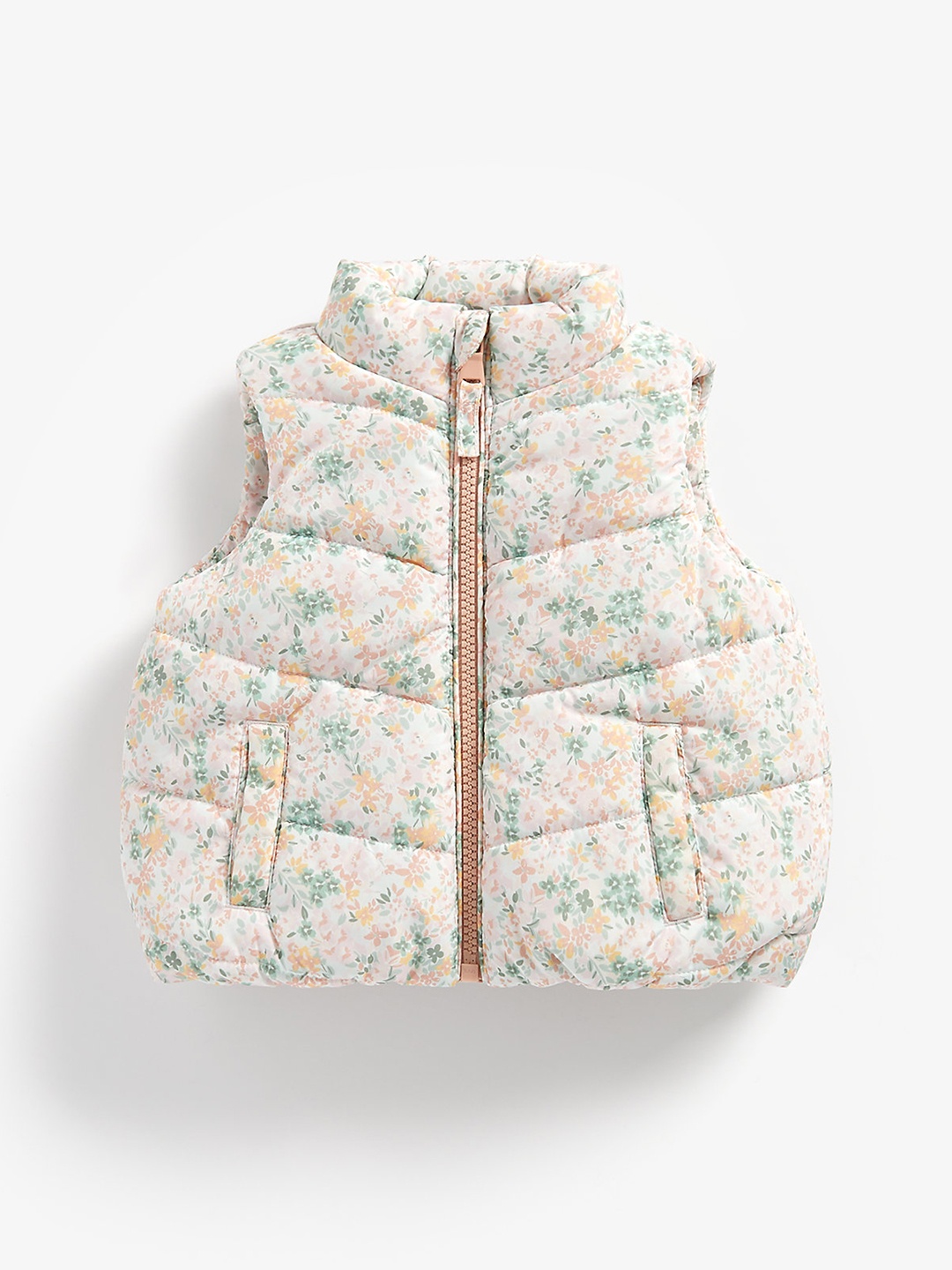 

mothercare Girls Multicoloured Floral Puffer Jacket, Multi