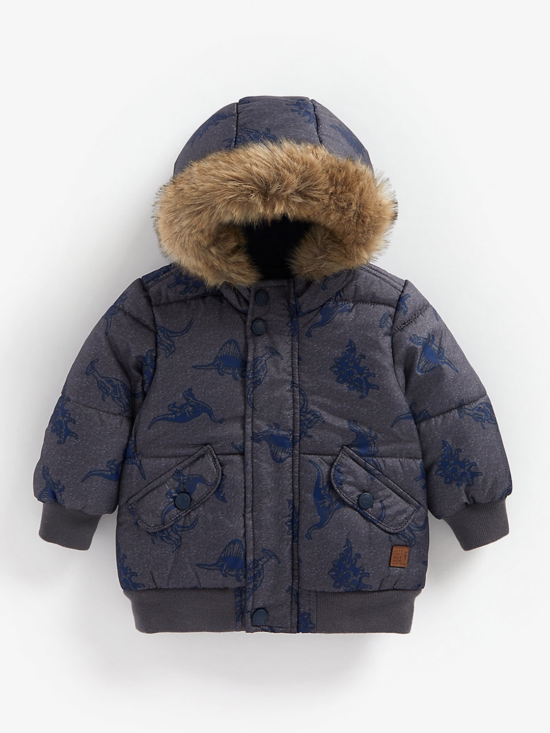 

mothercare Boys Navy Blue Printed Bomber Jacket