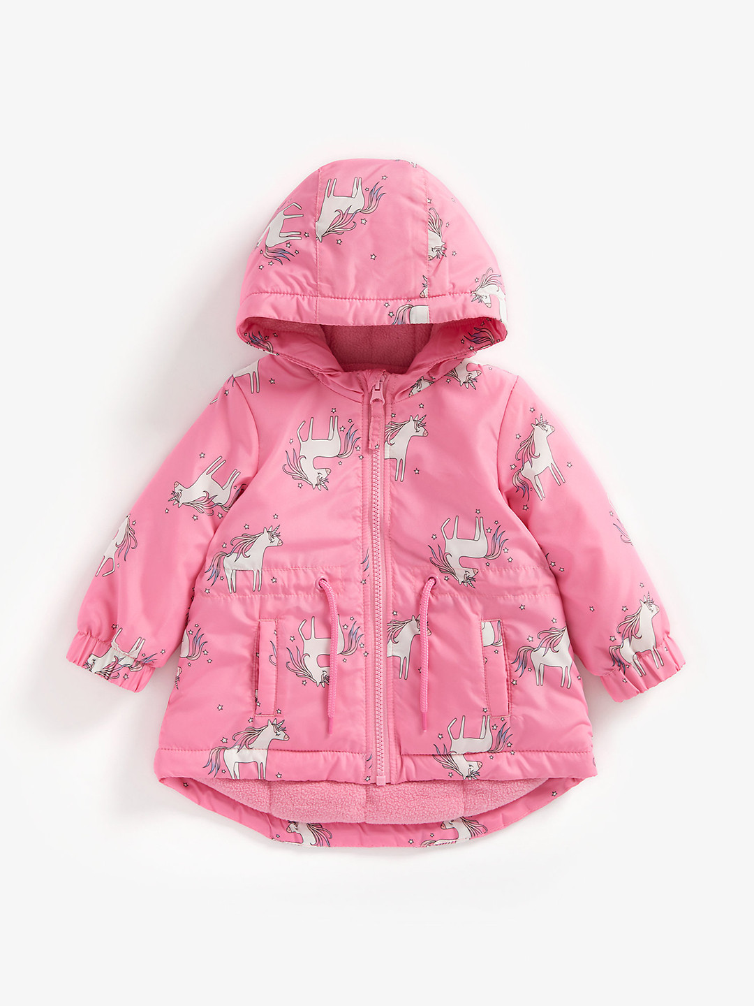 

mothercare Girls Pink Hooded Tailored Jacket