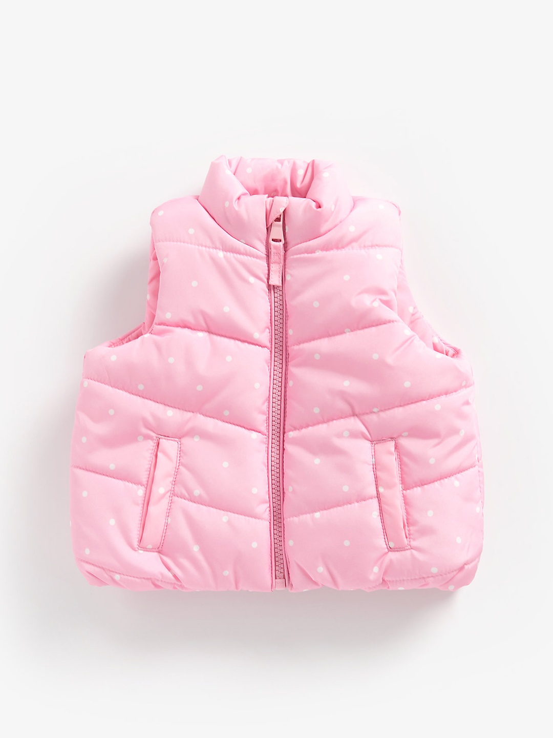 

mothercare Girls Pink Printed Sleeveless Quilted Jacket