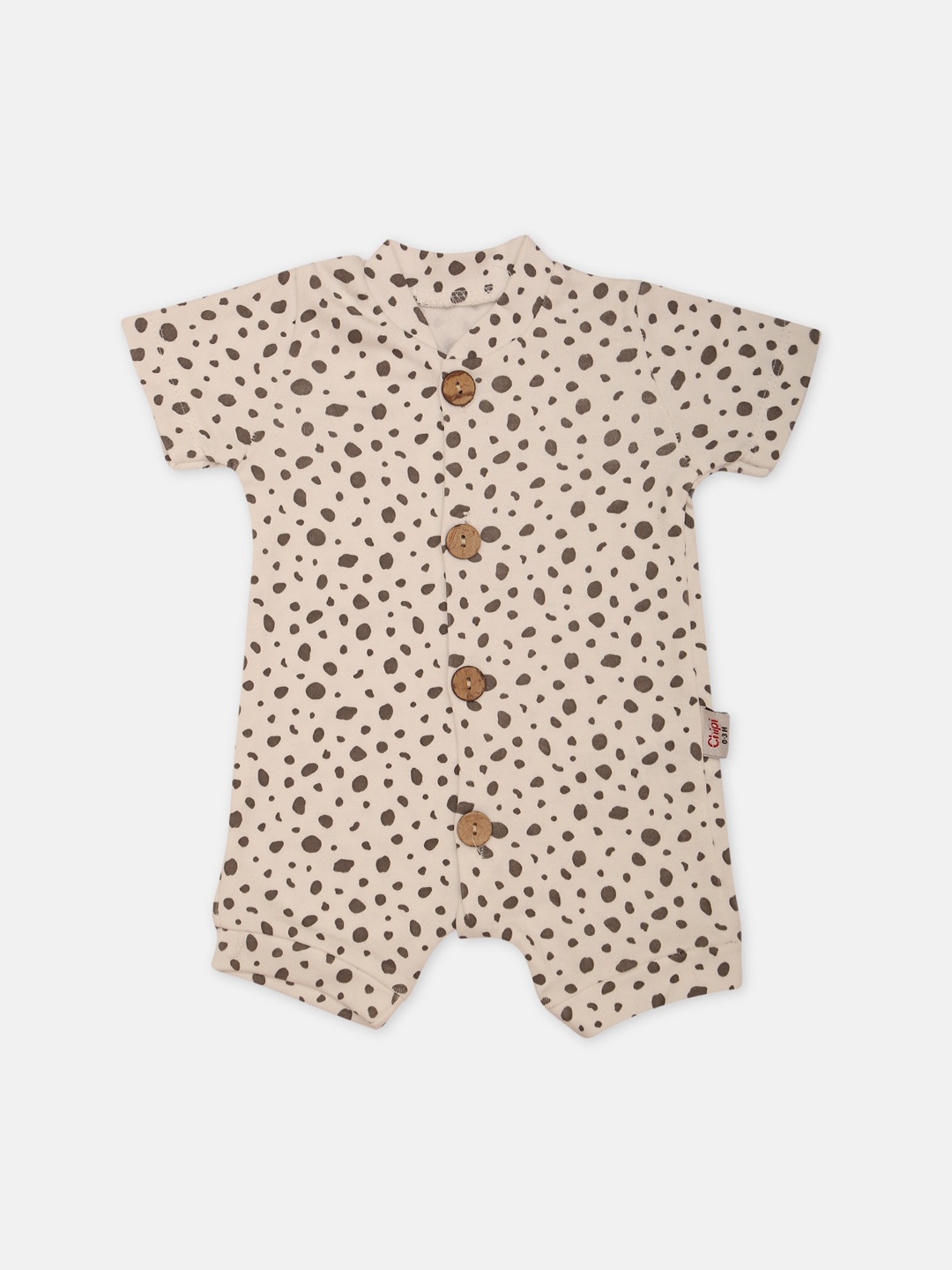 

Zyra Kids Infants Boys Beige & Brown Printed Romper