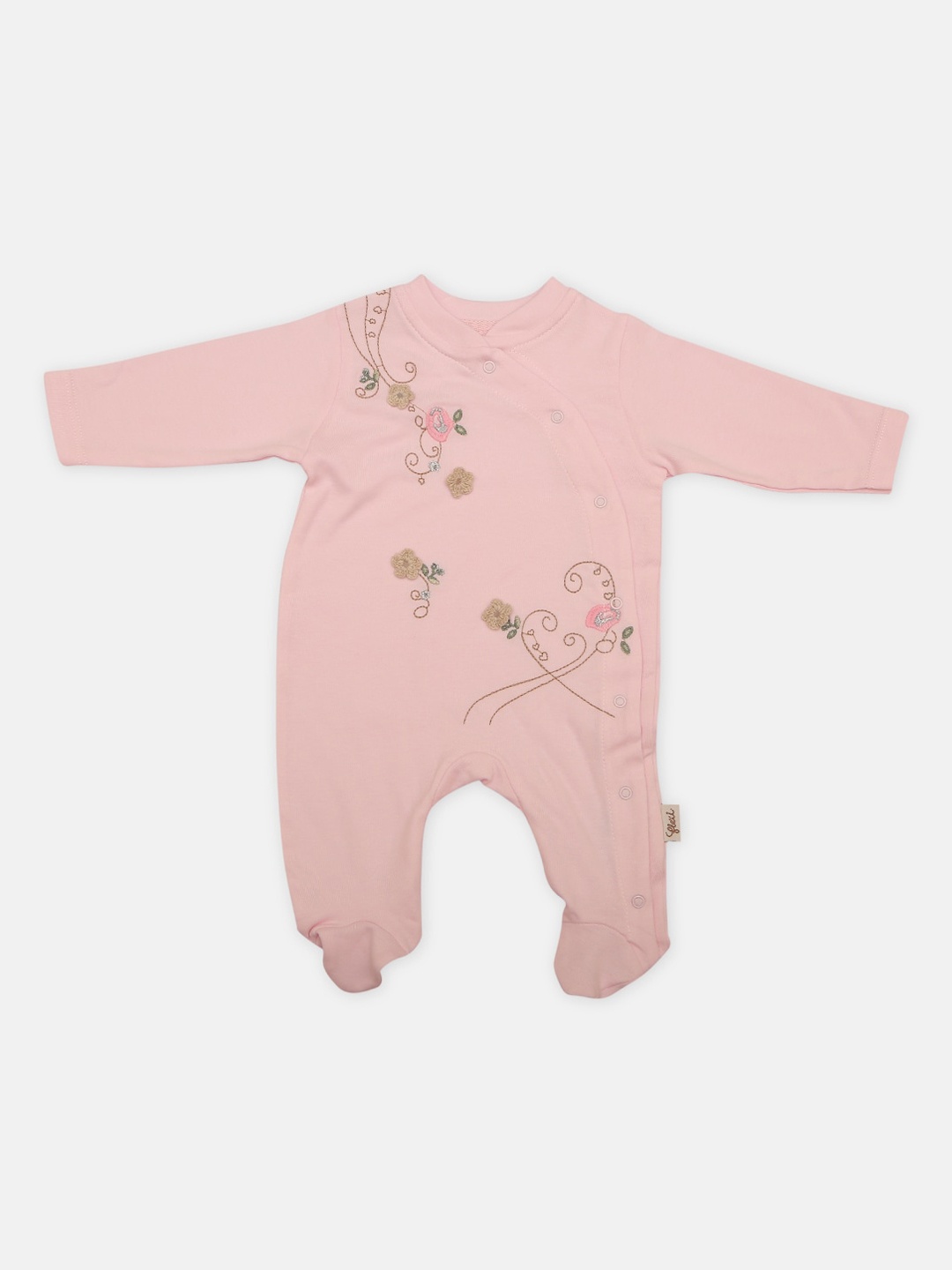 

Zyra Kids Pink Embroidered Romper