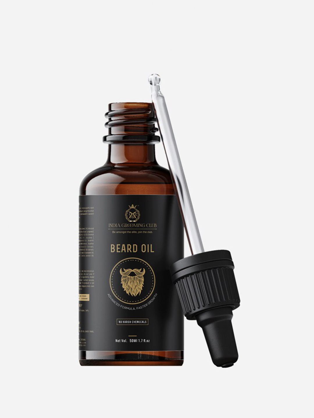 

India Grooming Club Men Beard & Moustache Oil - 50 ml, Black