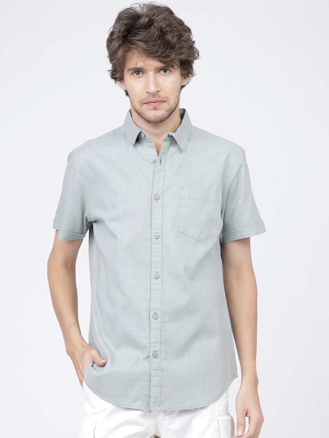 

KETCH Men Grey Slim Fit Casual Shirt