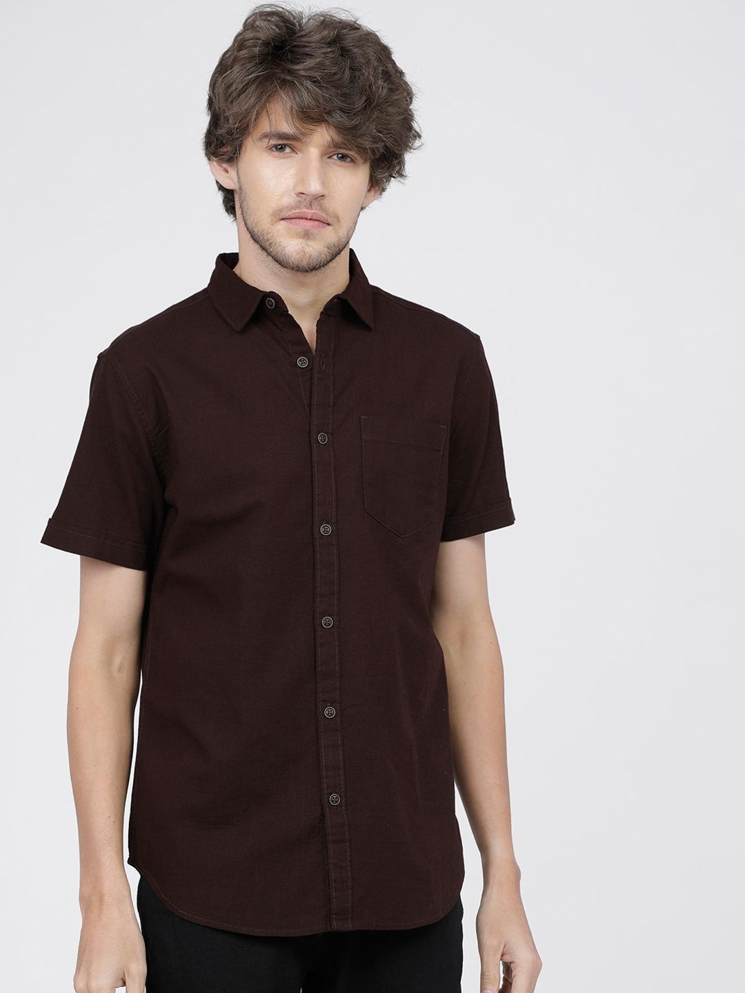 

KETCH Slim Fit Casual Shirt, Brown