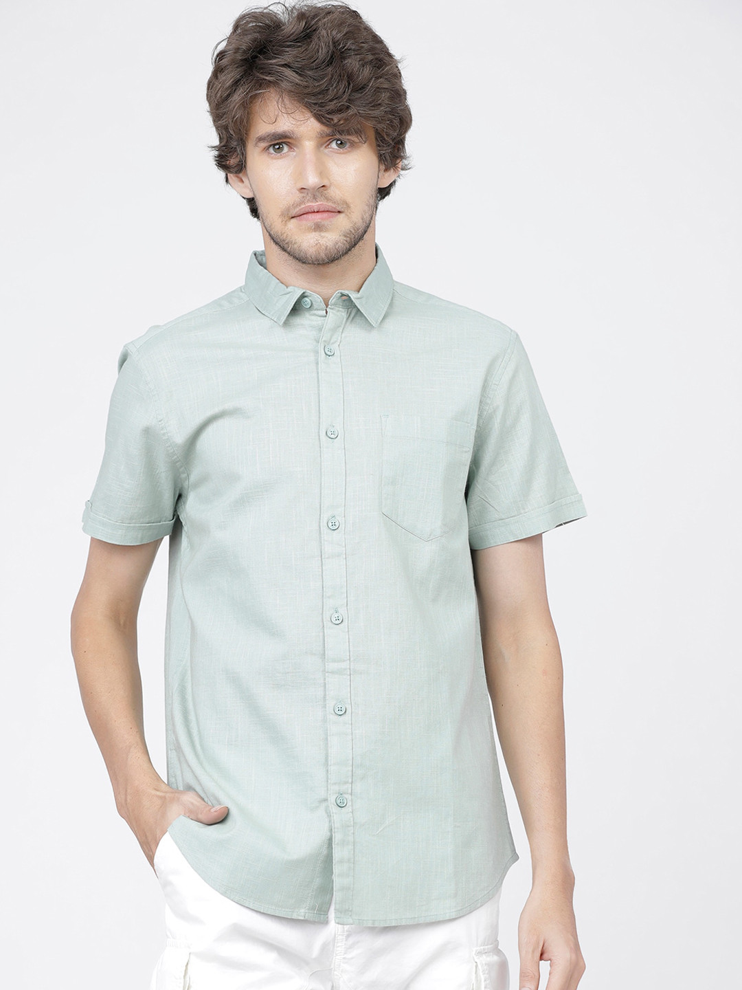 

KETCH Slim Fit Casual Shirt, Green