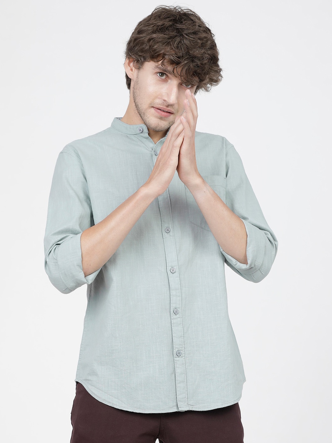 

KETCH Men Slim Fit Opaque Casual Shirt, Grey
