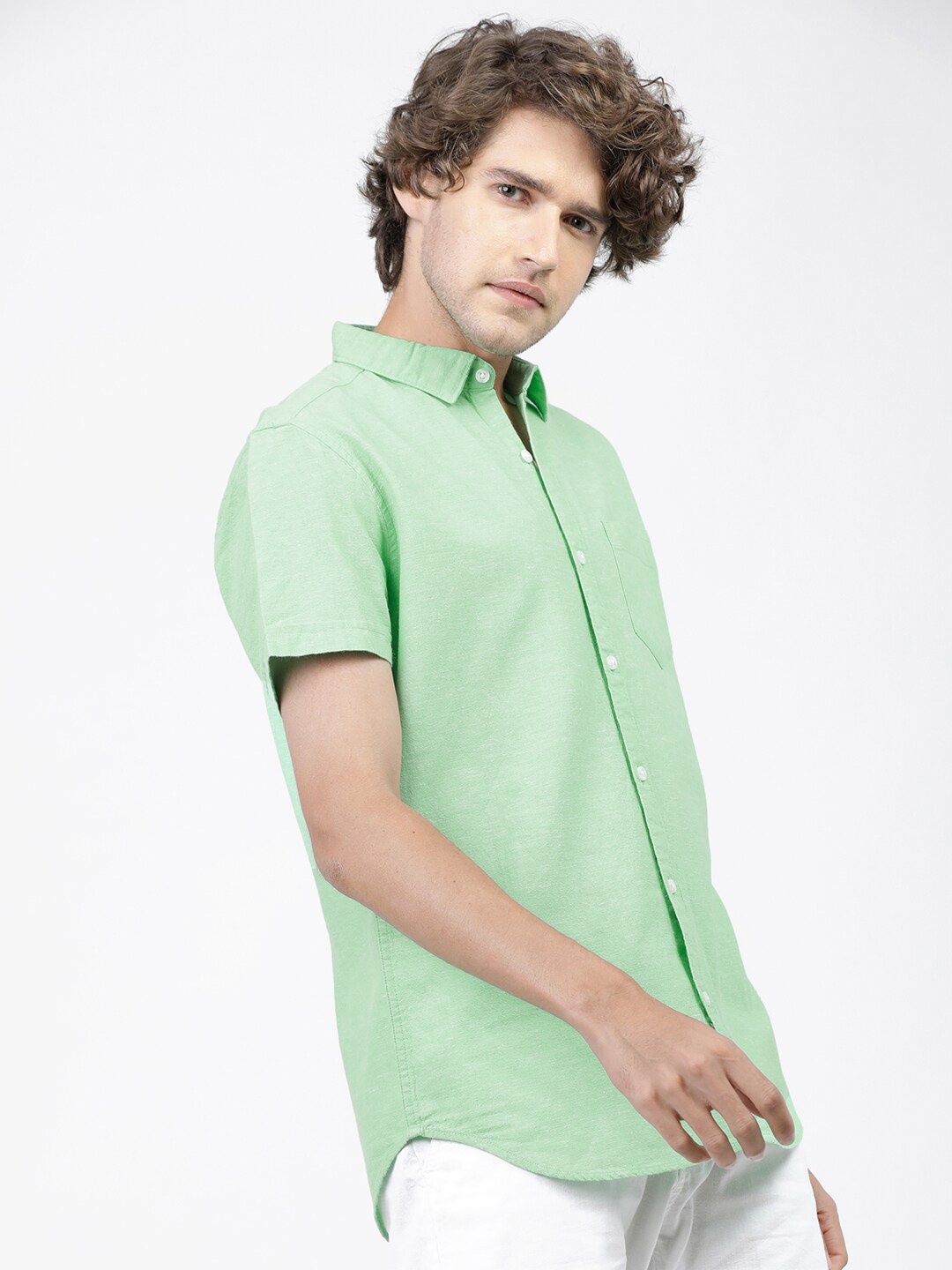 

KETCH Slim Fit Casual Shirt, Green
