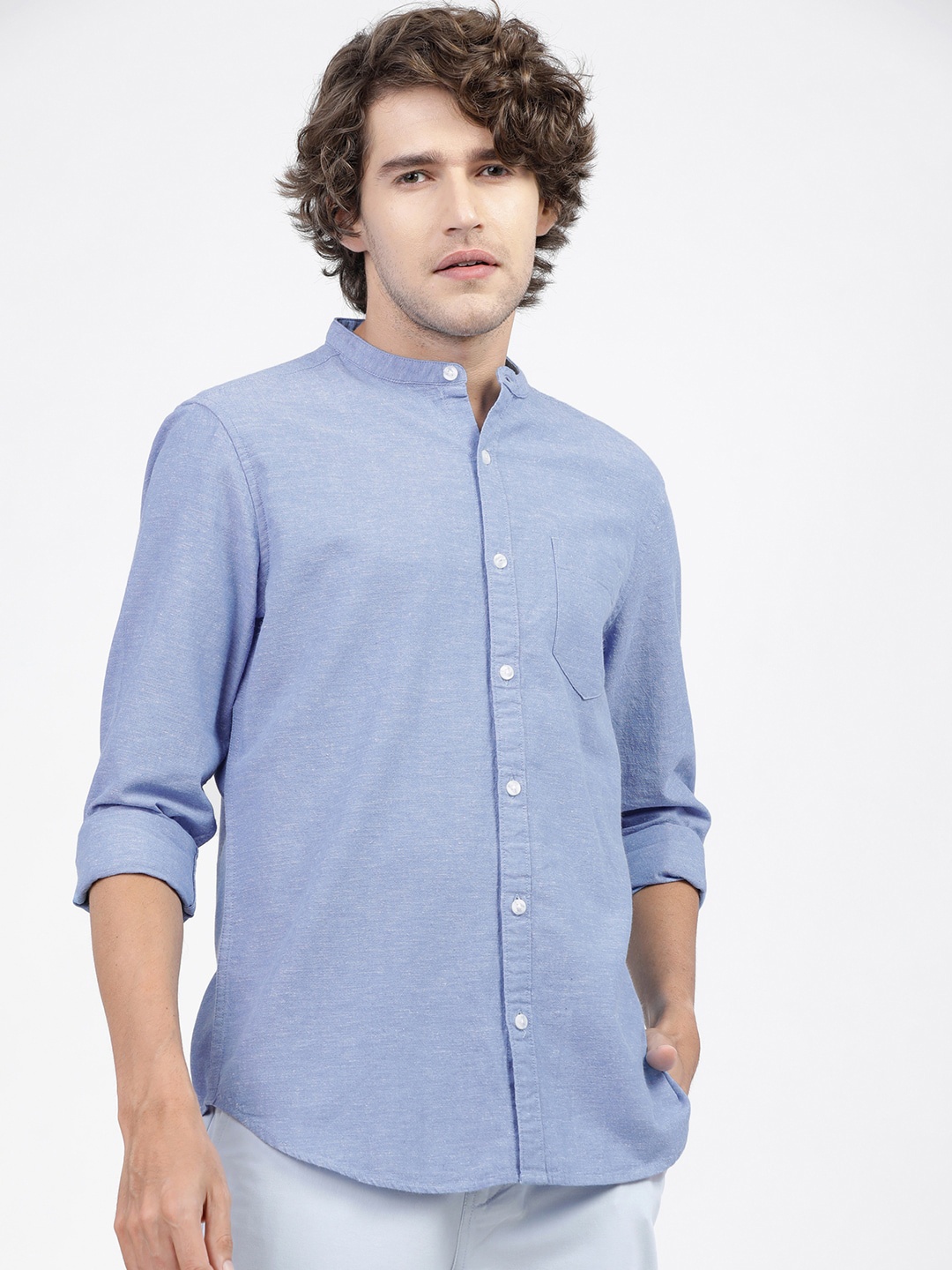 

KETCH Men Blue Solid Slim Fit Casual Shirt