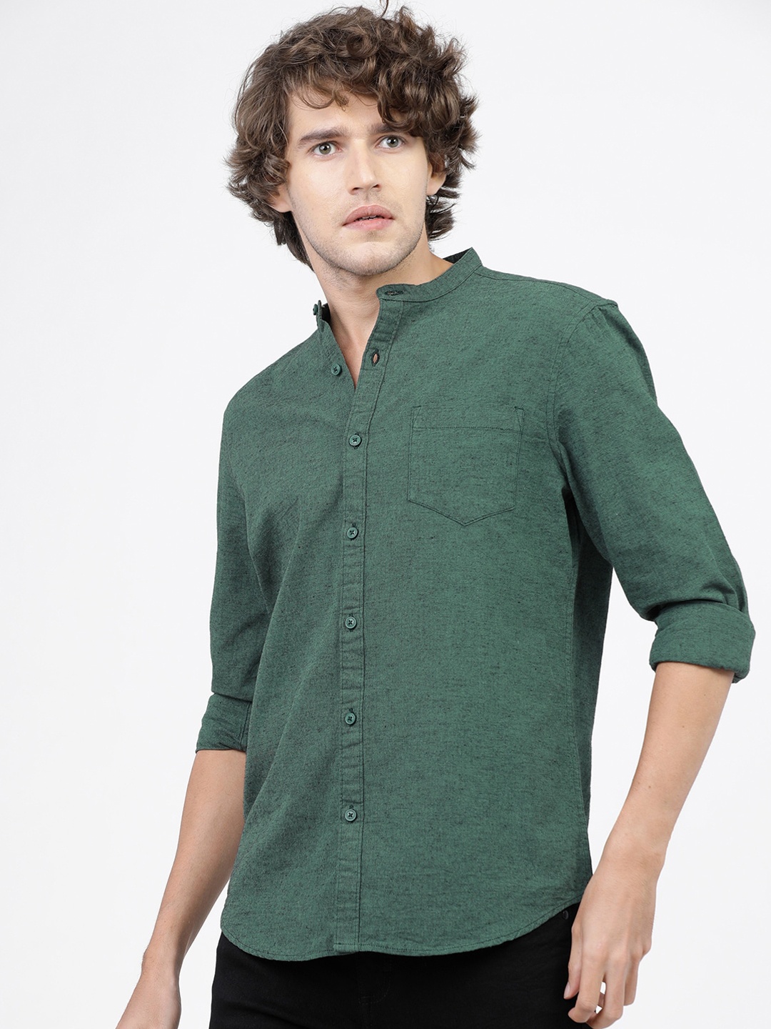 

KETCH Slim Fit Casual Shirt, Green
