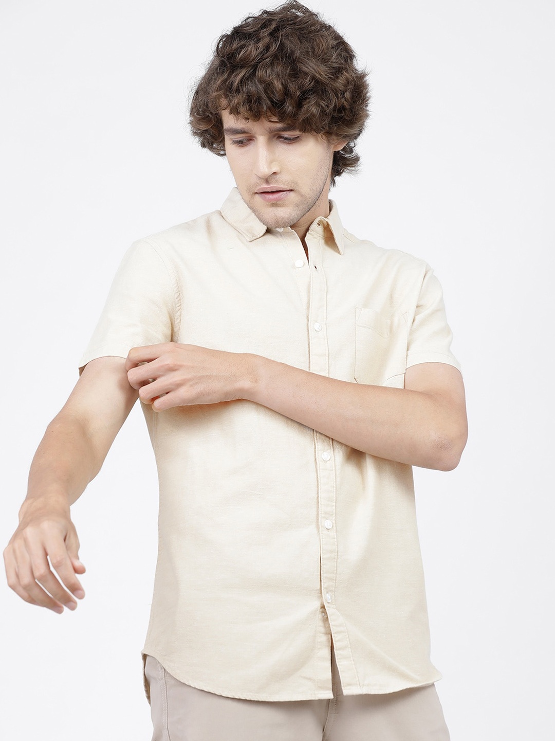 

KETCH Slim Fit Casual Shirt, Beige