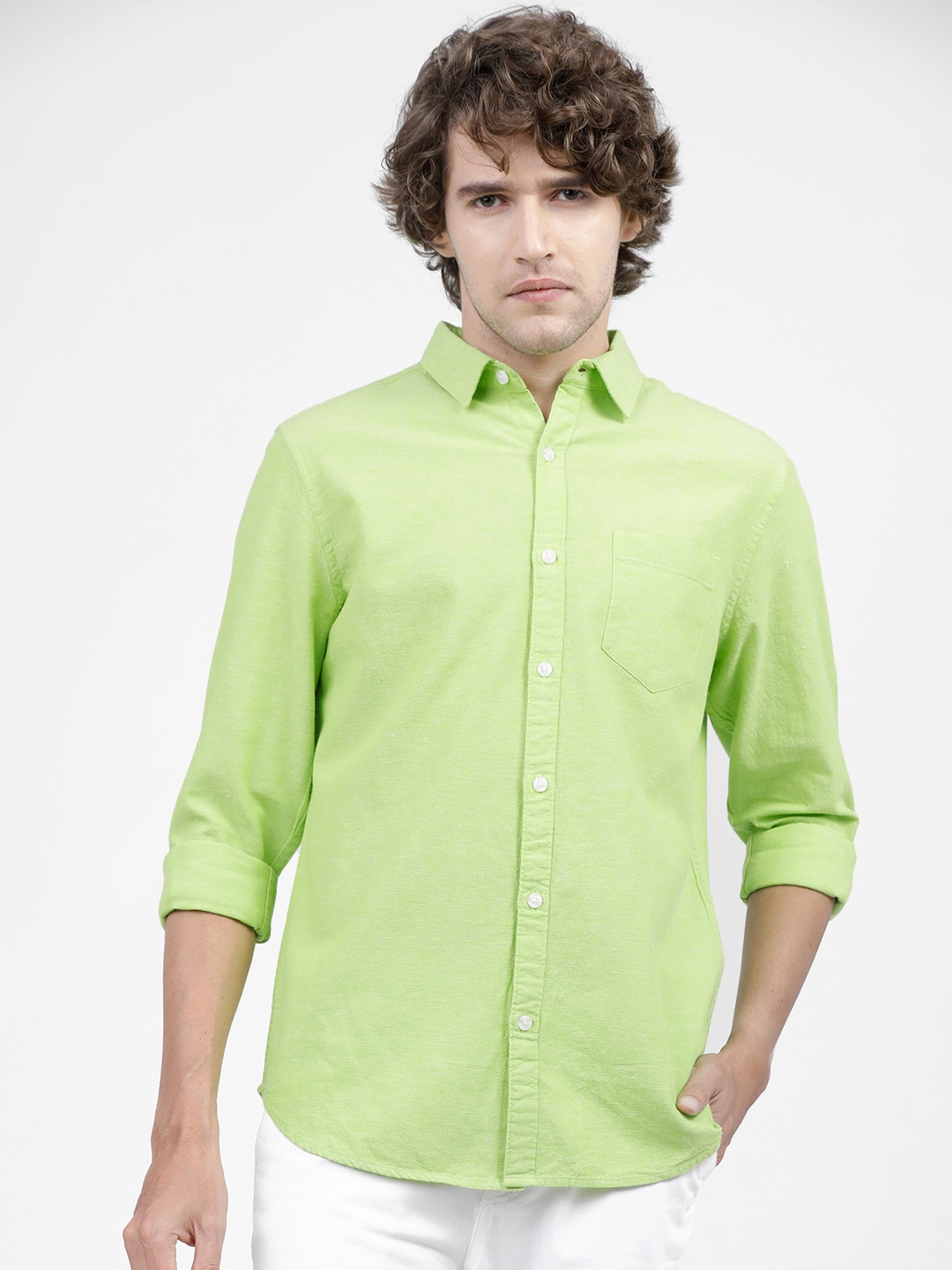 

KETCH Men Green Slim Fit Casual Shirt