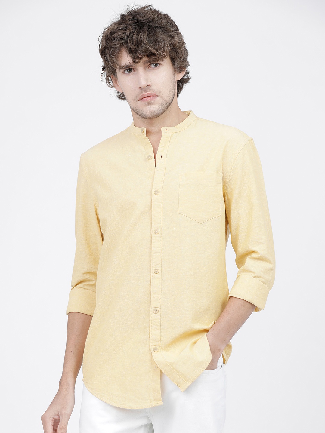 

KETCH Men Khaki Slim Fit Casual Shirt