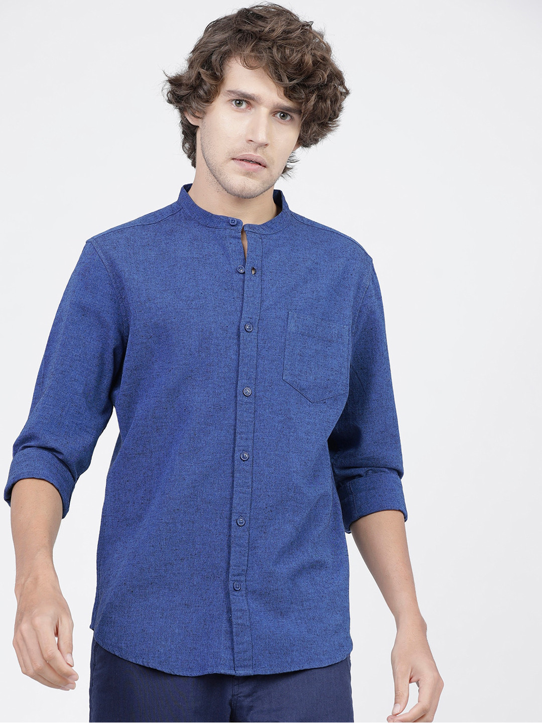 

KETCH Men Slim Fit Tartan Checks Checked Casual Shirt, Blue