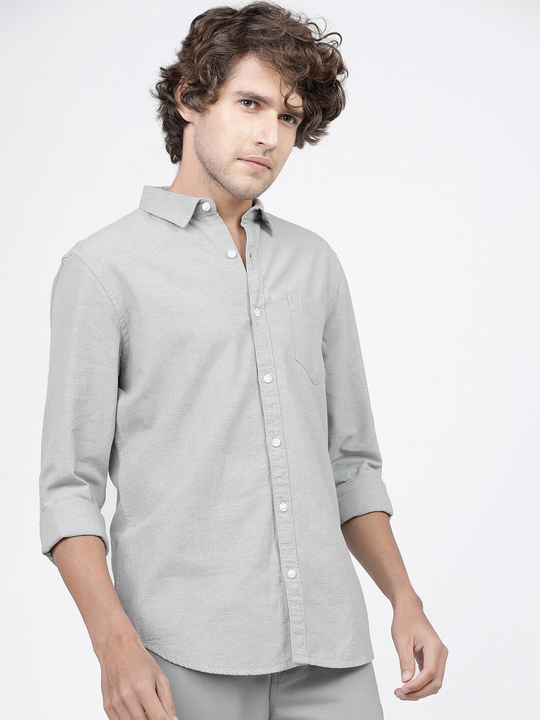 

KETCH Men Grey Slim Fit Casual Shirt