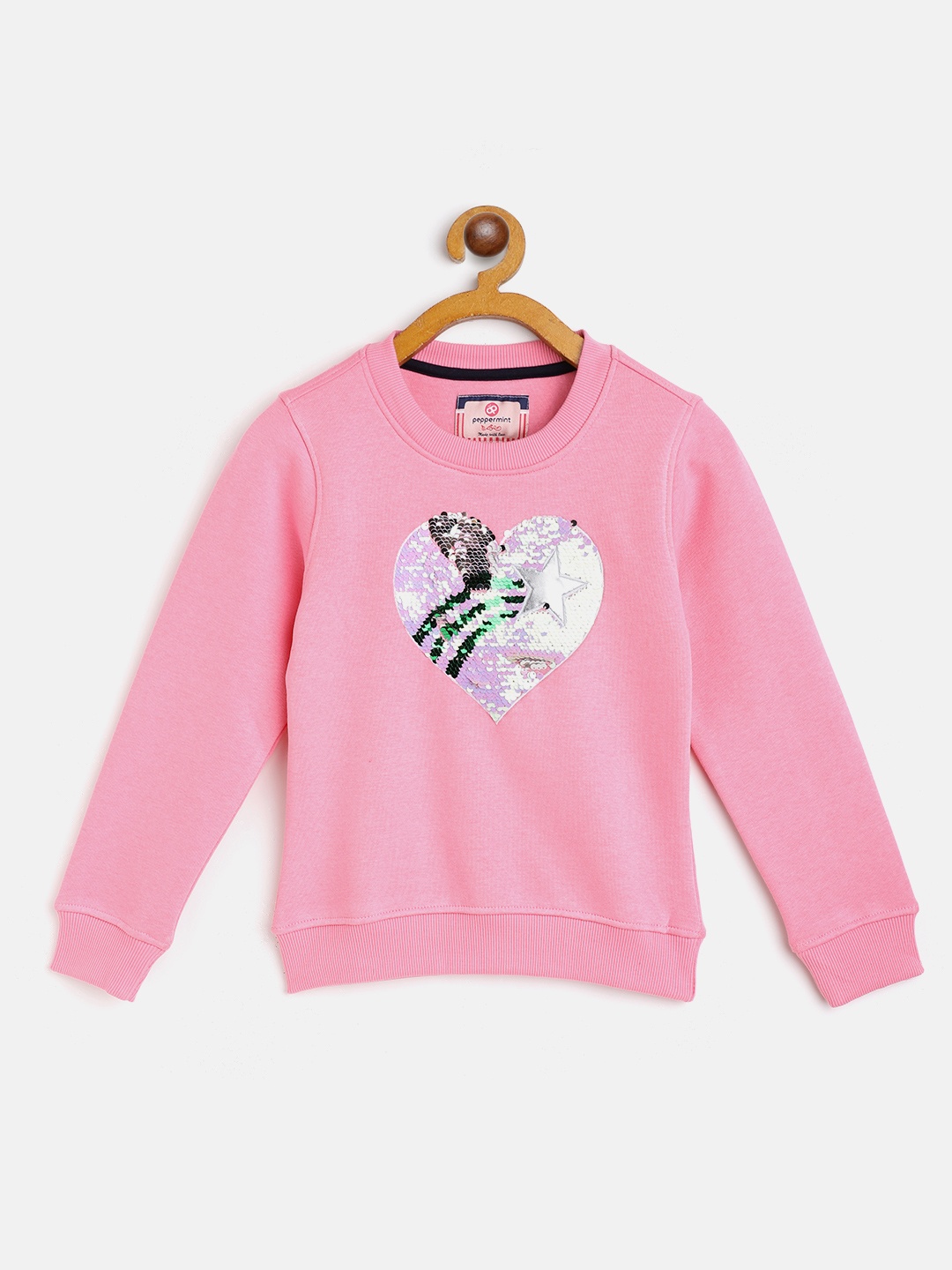 

Peppermint Girls Pink Mermaid Sequinned Sweatshirt