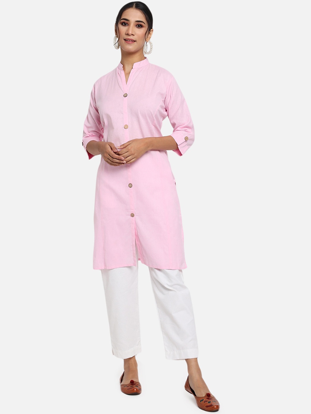 

Vastraa Fusion Women Pink Kurta