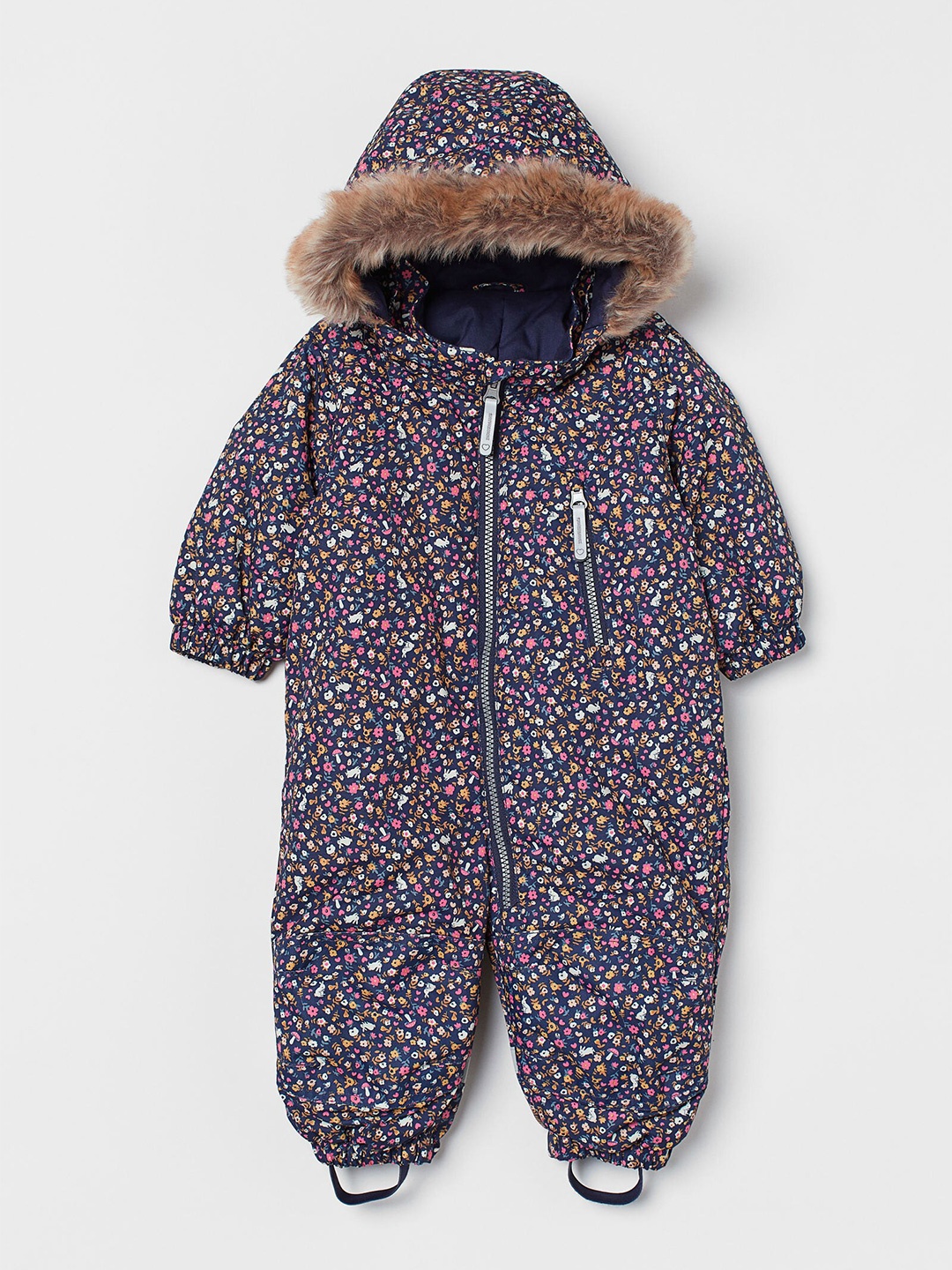 

H&M Girls Blue & Multicoloured Water-Repellent All-In-1 Suit