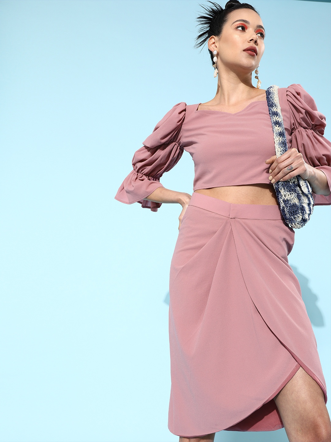 

MISH Women Pink Solid Co-Ords