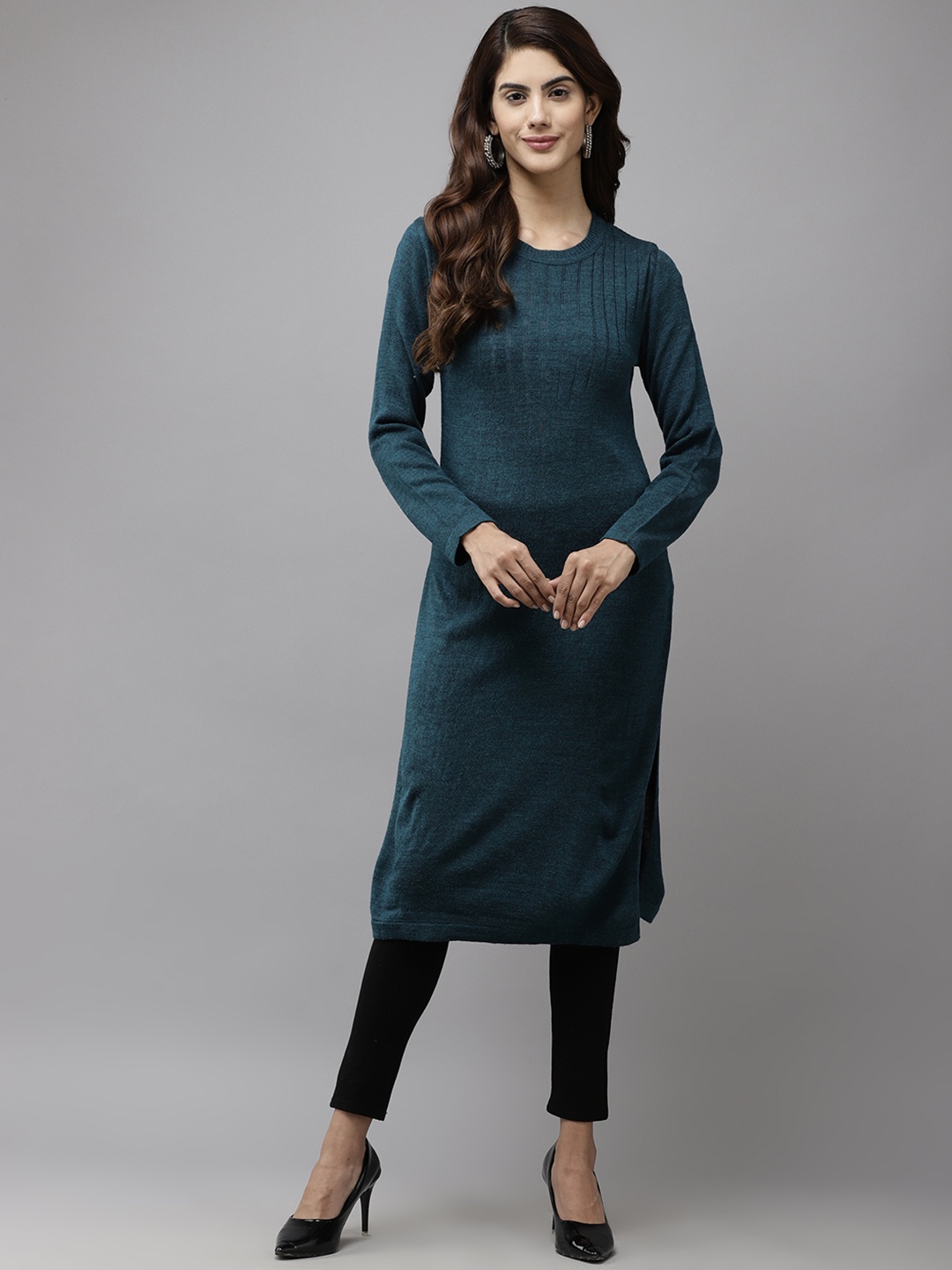 

Cayman Women Teal Acrylic Kurta