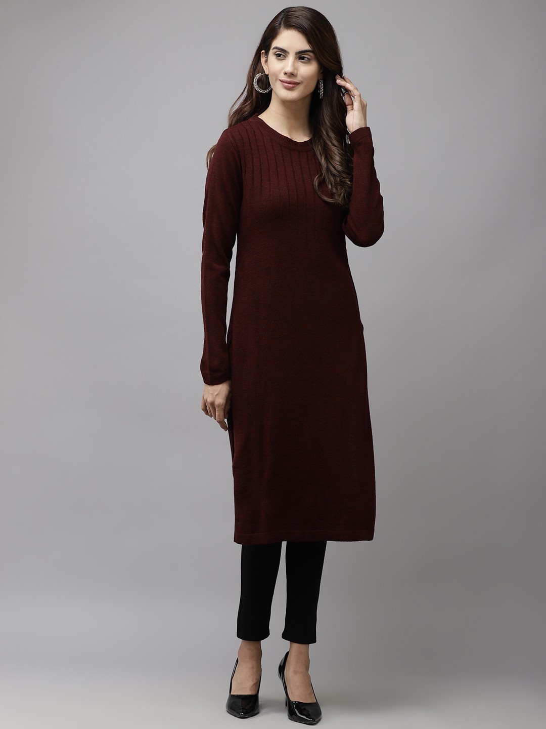 

Cayman Women Coffee Brown Acrylic Kurta