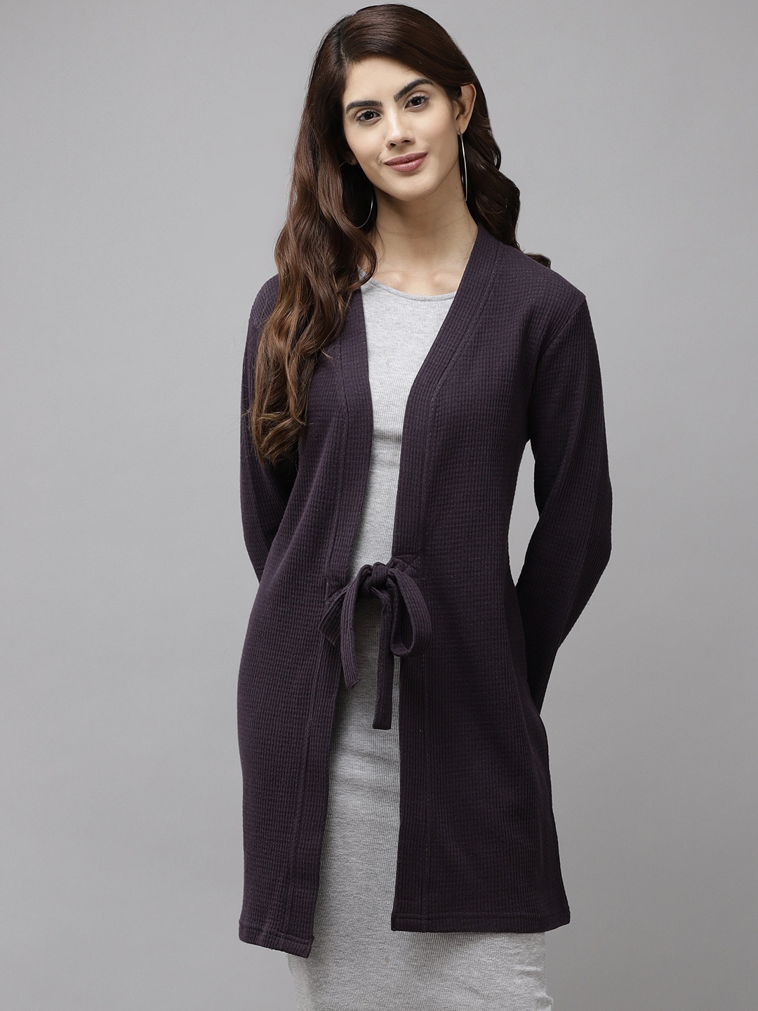 

Cayman Women Purple Longline Shrug