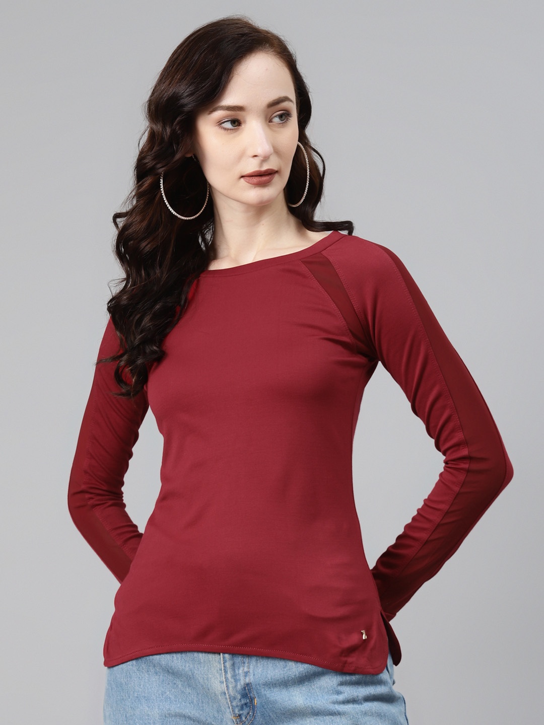 

Lakshita Women Red Solid T-shirt