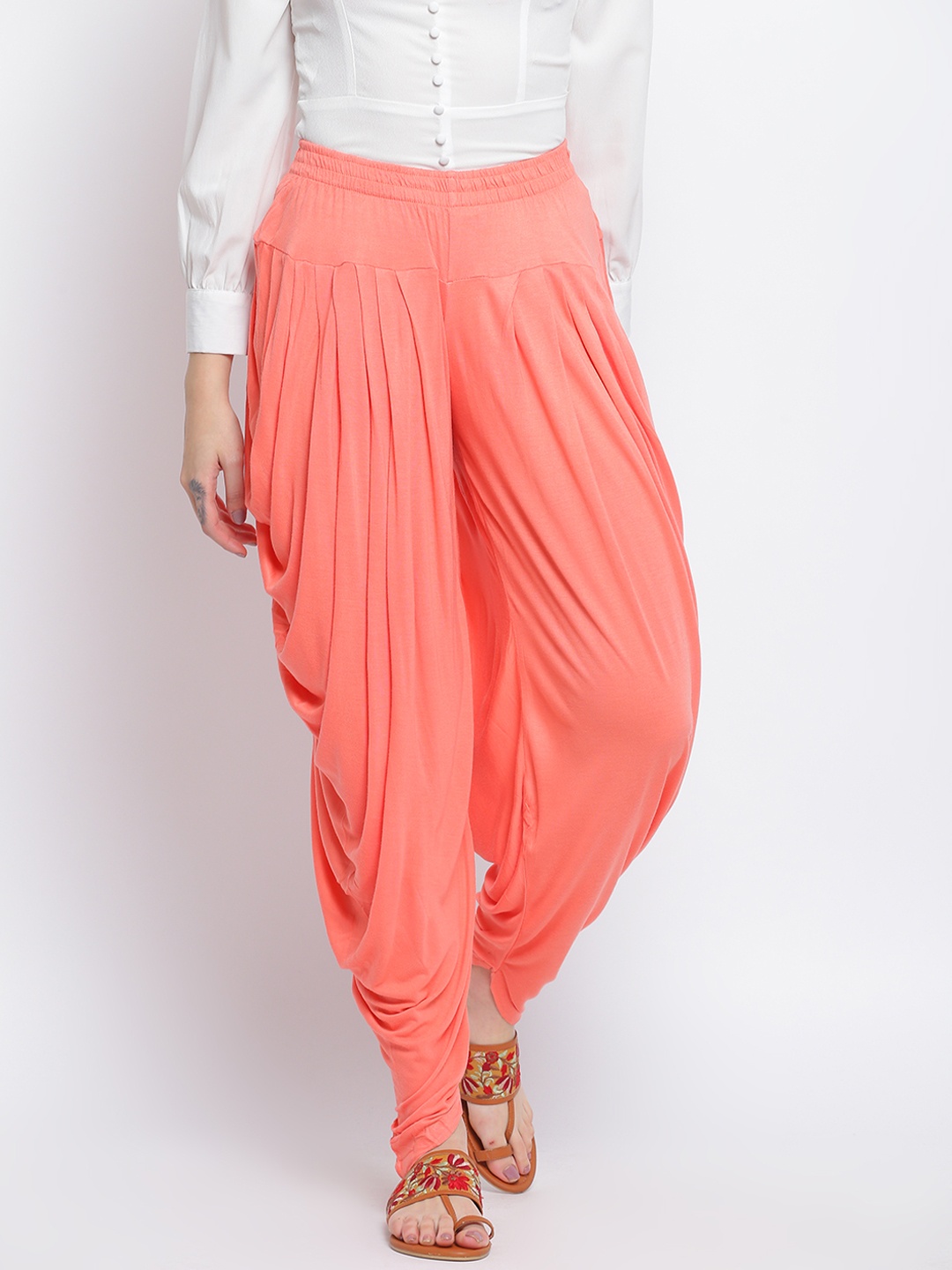 

Lakshita Women Peach Coloured Solid Salwar