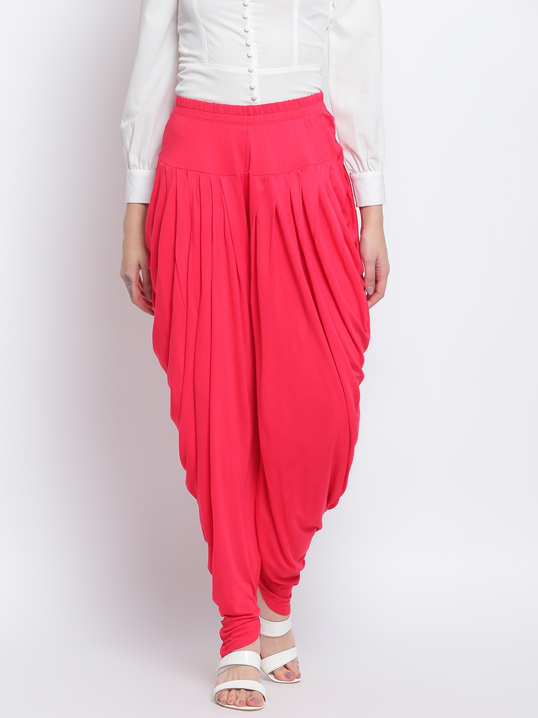 

Lakshita Women Fuchsia Solid Dhoti Pants