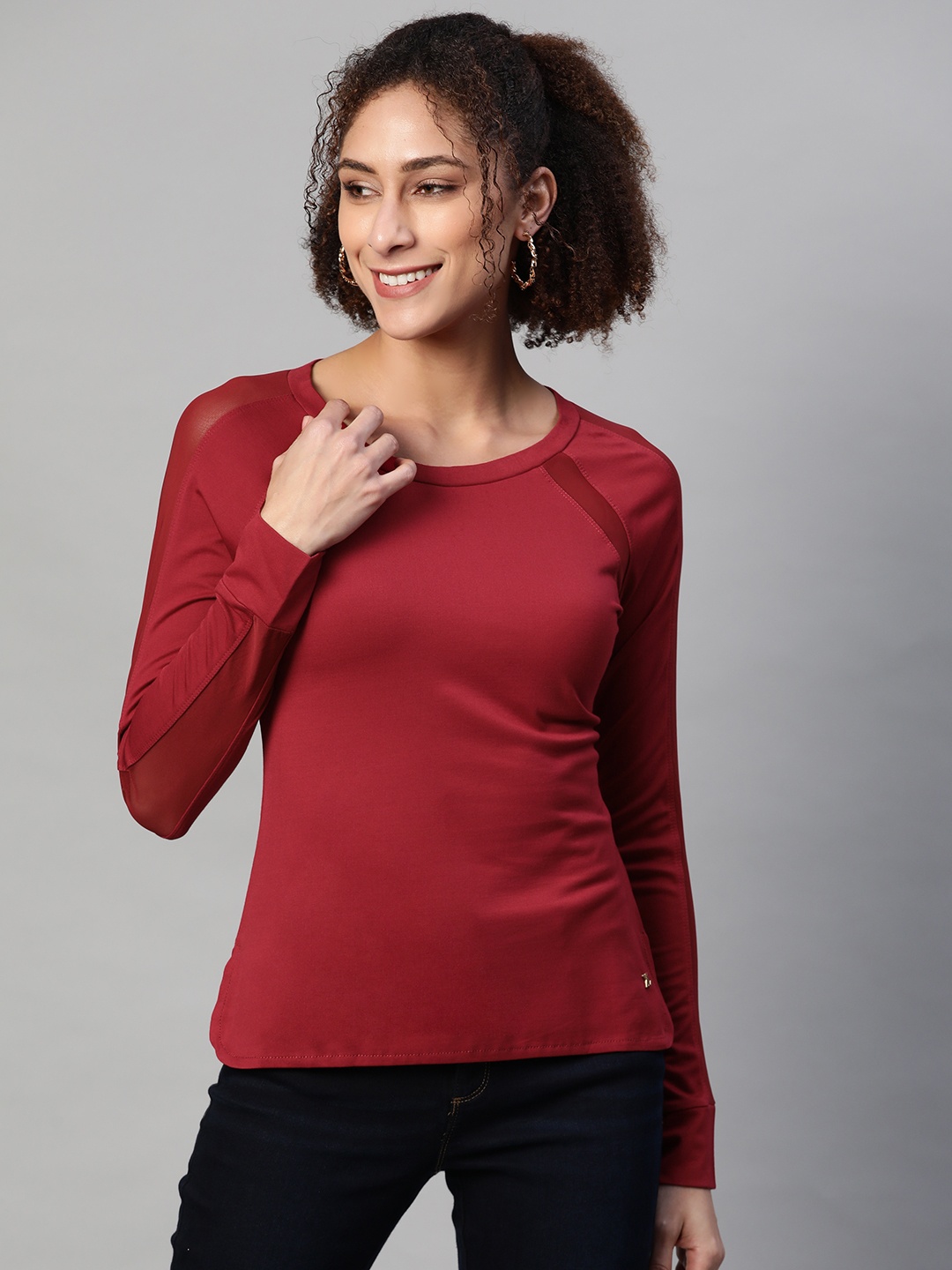

Lakshita Red Regular Top