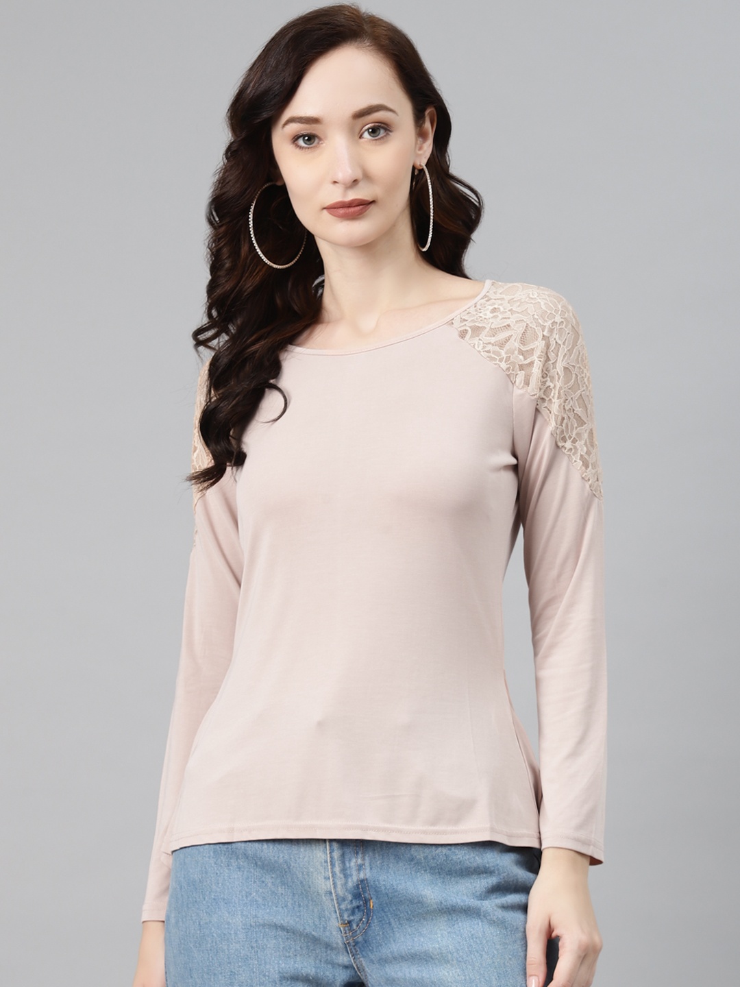 

Lakshita Pink Embroidered Applique Fitted Top