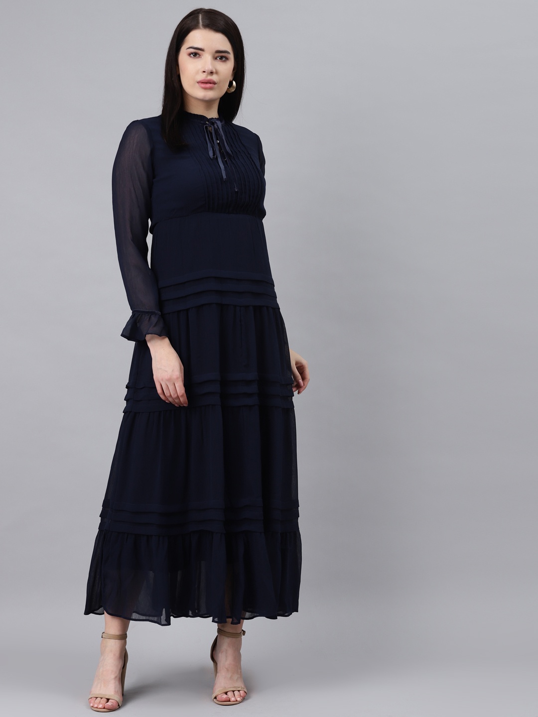 

Lakshita Women Navy Blue Maxi Dress