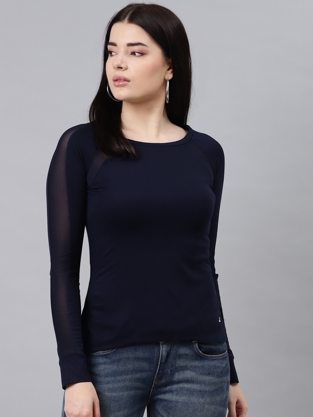 

Lakshita Navy Blue Fitted Top