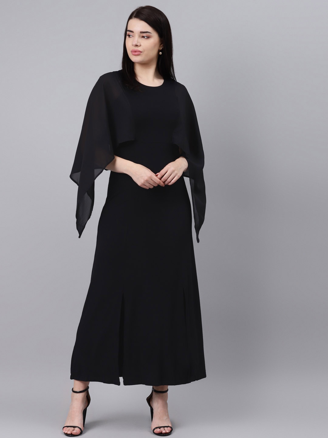 

Lakshita Black A-Line Maxi Dress