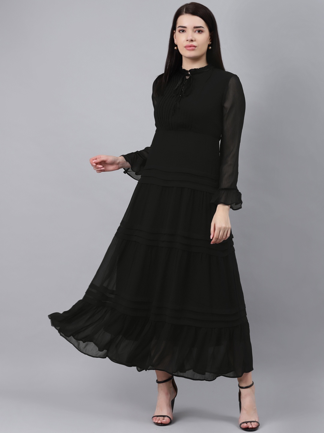 

Lakshita Black A-Line Maxi Dress