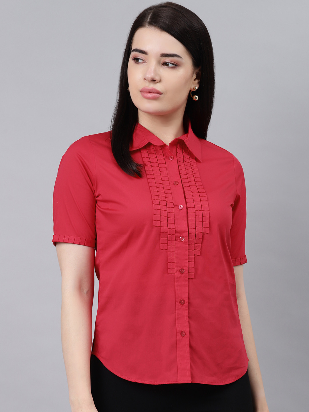 

Lakshita Women Pink Opaque Semiformal Shirt