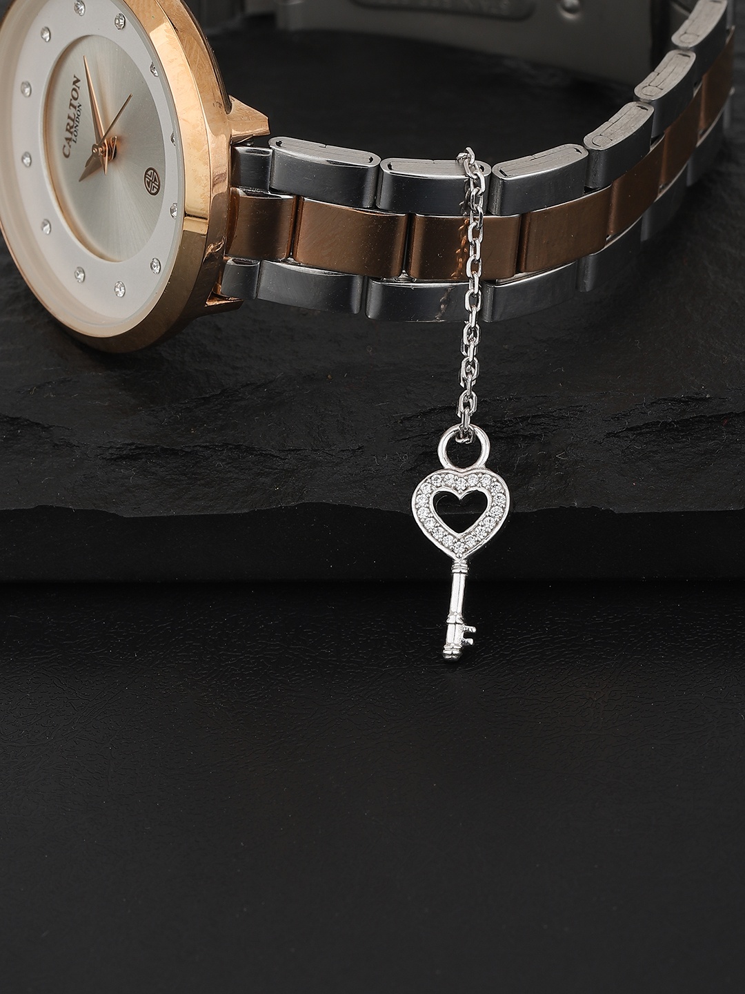 

Carlton London Women Silver-Toned Watch Charm