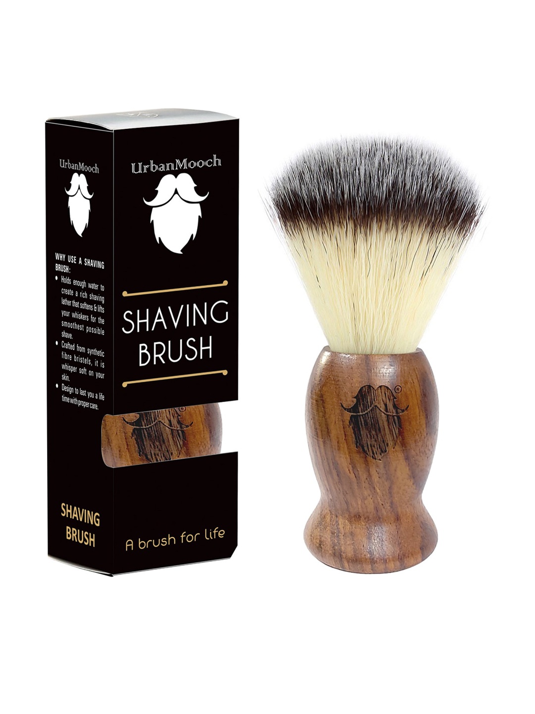 

UrbanMooch Sheesham Wood Shaving Brush with Ultra Soft & Absorbent Bristles & Long Handle, Brown