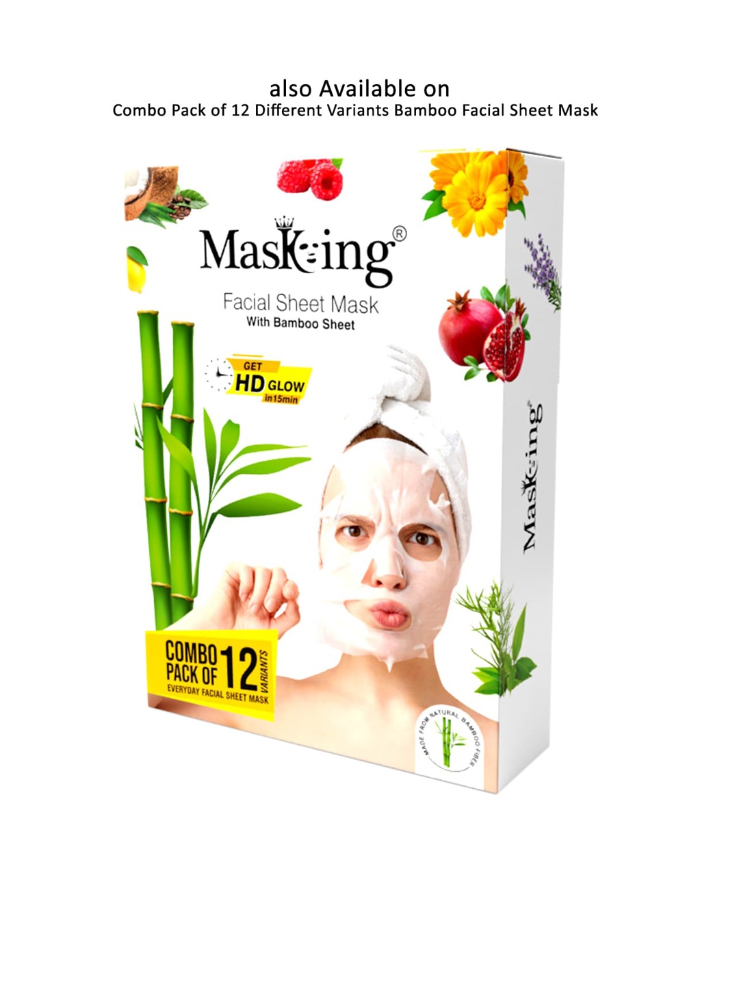 

MasKing Set of 2 Facial Sheet Mask - Strawberry & Cherry, Pink