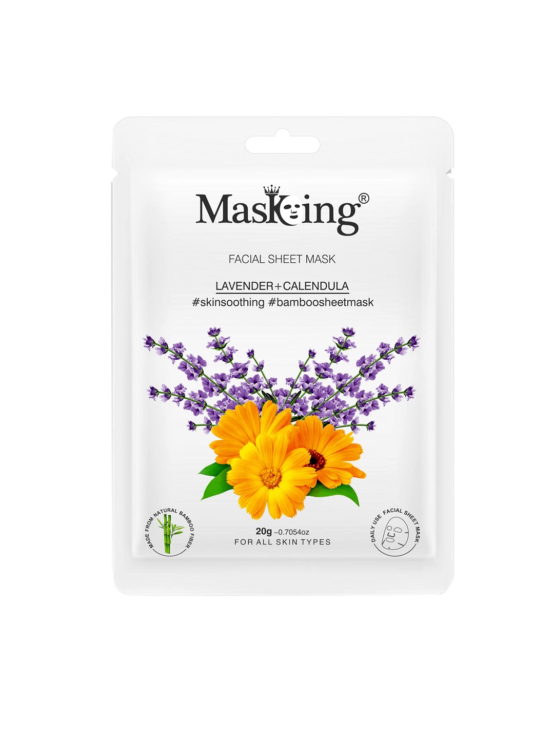 

MasKing Lavender & Calendula Facial Sheet Mask, Purple