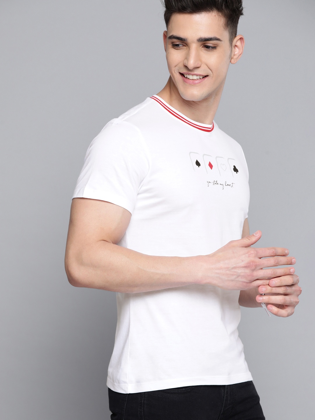 

Mast & Harbour Men White Pure Cotton Typography Printed T-shirt